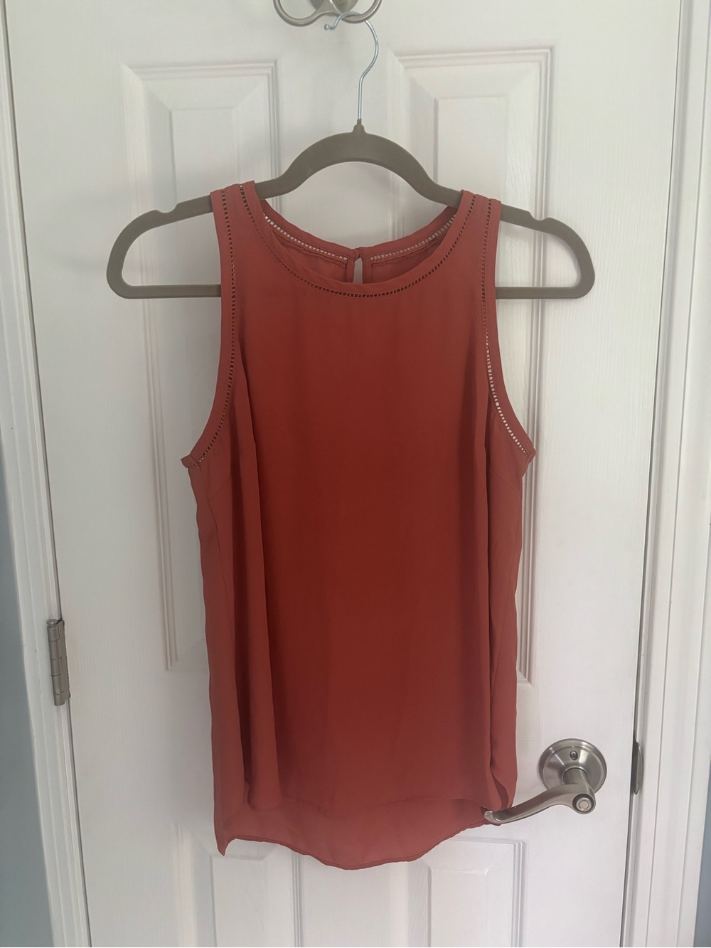 J. Crew Ladder Trim Sleeveless Tank in Sunbaked Clay